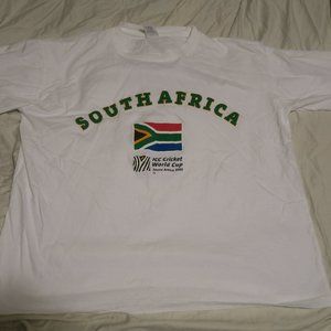 Admiral ICC Cricket World Cup South Africa 2003 T-Shirt Large White Green
